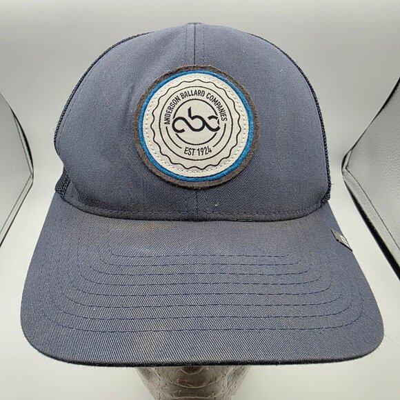TravisMathew The Patch Mens Snapback Hat Blue Mesh Adjustable Casual Outdoors - Picture 1 of 9